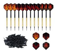 12pcs Flechette Pointe Plastique Jeu de Fléchettes à Pointe Souple＋100pcs Embouts Remplacement Sécurité Fléchettes Sûre et Durable Set pour Cible de Flechette Electronique