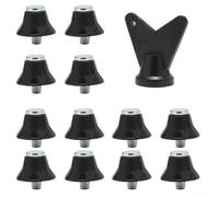 12pcs Football pour studs 5mm Thread Aluminum Alloy Non-Slip(13MM Black) | Aluminum alloy build, lightweight 40g, 5mm thread fit, non-slip grip, includes wrench tool