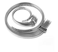 12pcs inoxydable 25-120 mm Soufflet de cardan universel collier soufflet cardan ajustable en acier pince collier cardan sans vis pour automobile moto bricolage réparation transmission tuyaux