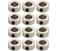 12pcs Jauge de Profondeur pour Forets 6mm Foret Profondeur Colliers de Serrage pour Profondeur de Perçage, Anneaux de Butée 6mm en Acier Durable, Accessoires pour Assemblage Précis avec Chevilles