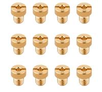 12pcs Jet Principal de Carburateur, Buses de Carburateur 5mm 45/48/50/52/55/58/60/62/65/68/70/72 pour Mikuni VM22 VM24 VM26 125cc 150cc 200cc Moteur Moto Accessoires Remplacement