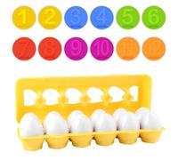 12PCS Jouets D'oeufs Correspondant Puzzle, Correspondant Puzzle Oeufs, Oeufs Jouets Paques, Montessori Educatifs Jouet, Cadeau pour Garçons Filles (Chiffres)