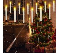 12PCS LED Bougies Flottantes Sans Flamme avec Baguette Télécommande, Bougies Lumières décoratives d'arbre de Noël, Décorations de Festive