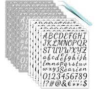 12PCS lettres autocollant, autocollant lettres, autocollant lettres noir, autocollant lettres, autocollant alphabet, pour bricolage
