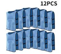 12pcs / Lot de Chasuble Gilet de Sport Adultes Maillots Veste Survêtement d'Entraînement Respirant pour Hommes Femmes pour Football Basket-Ball Rugby (Couleur : Bleu)