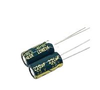 12pcs/lot p25 25V 220UF Low ESR/Impedance high frequency aluminum electrolytic capacitor size 220UF25V 6 * 12mm 20% Capacitance Meters
