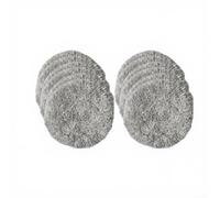 12pcs Microfiber Pads Round Window Cleaner Replacement Grey | 12 grey pads, ultra-absorbent microfiber, gentle on glass, frames, corners, streak-free shine