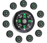 12pcs Mini Boussole 20mm, Bouton Boussole Liquide Rempli Mini Poche Boussole Ensemble Survie Boussole Portable Boussole Pour La Randonnée En Camping En Plein Air