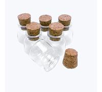 12pcs Mini Fiole en Verre Transparent avec Bouchon Liège, Petit Pot en Verre capacité 10ml, diamètre extérieur 30 mm (12pcs, 10ml)