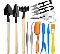 12pcs Mini Garden Tools Set Succulent Garden Kit Mini Indoor Gardening Tools for Succulent Plants Hand Transplant Miniature Gardening Tools Cactus Kit