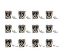 12pcs Miniature Heart Shape Coran Pendants Pendants Ornements avec Une Chaîne Real Paper Peut Lire Décoration Bijoux Religieux
