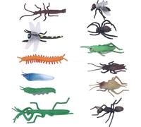 12pcs modèle d'insecte de simulation vivant vivant jouets éducatifs mous, inodores pour plus de 4 à 6 ans