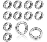 12Pcs MR128ZZ Roulements, MR128ZZ Deep Groove Ball Bearings, Billes Roulements, Roulement à Bille à Gorge Profonde for Rollers, Home Appliances Machinery, Industrial (8 x 12 x 3,5 mm)