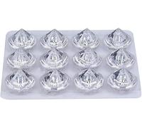 12pcs Multi Couleur Lumière Glaçons Capteur De Liquide Coloré Glaçons LED Glaçons Réutilisable Lumineux Clignotant Glaçon Décoratif Glace Sept Couleu, Colorful Heart-Shaped Flash Mob