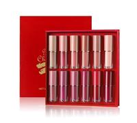 12Pcs Nude Matte Liquid Lipstick Set, rouge à lèvres mat longue durée pour femmes, brillant à lèvres imperméable pour lèvres repulpantes, coffret cadeau de Noël pour filles et femmes (1 set)