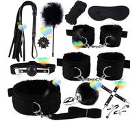 12pcs Nylon Jeu De RôLe Ensemble, Nylon Corde + Plume BâTon, Famille Portable Ensemble-Formation Accessoires D-6 (Noir)