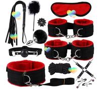 12pcs Nylon Jeu De RôLe Ensemble, Nylon Corde + Plume BâTon, Famille Portable Ensemble-Formation Accessoires D-6 (Rouge)