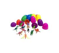 12PCS Oeufs de Pâques rempli de mini-dinosaures et Mini voiture