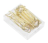 12pcs or galvanoplastie métal en forme de trombone en forme de trombone pour étudiants enseignants cadeaux de remise des diplômes fournitures de bureau scolaire (or)