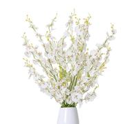 12pcs orchidées artificielles ,Faux Bouquet Fausse ,Longues tiges ,réglable,Pas de Décoloration ,pour Mariage,Centre de Table,Maison,Salon,Chambre ,fête de mariage,arrangement floral（Sans vase）
