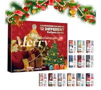 12pcs Parfum Pheromone pour Femme Calendrier de L'avent Parfum Coffret Miniature parfum Femme parfums Aux Phéromones Pour Attirer Les Hommes | Parfums Aux Phéromones de Noël,vanille