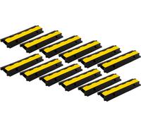 12pcs Passage de Cable 1 Canaux Rampe Caoutchouc Protection des Cables Max 7,5t