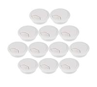 12Pcs Passe câbles Ronds encastrables rangements de câbles pour Table de Bureau Gris Blanc