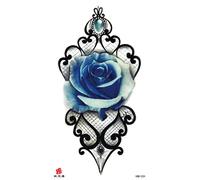 12pcs Petits Autocollants De Tatouage De Bras Complet Bleu Autocollants De Tatouage Enchanteurs Petits Autocollants De Tatouage Étanches Demi-Bras M1788