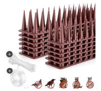 12Pcs Pic Anti Pigeon 5M - Anti Pigeons pour Balcon - Pic Anti Oiseaux en Plastique - Anti Pigeon Chats avec Ruban et Serre-câbles