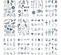 12pcs Pigment Temporary Tattoos Small Pattern For Fingers Hands Face Neck Waterproof Tattoos Stickers[Z3015]
