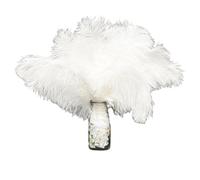 12Pcs Plumes d’Autruche Blanches 10-12inch(25-30cm),Naturelles Plumes d’Autruche pour l'artisanat Masque DIY Plumes pour Vase de Table Bureau Maison Anniversaire Mariage Fête Décoration