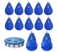 12pcs Poids de Couverture de Piscine avec Crochets, Sacs d'eau à Suspendre pour Couverture de Piscine Anti-Fuite Poids de Bâche de Piscine d'hiver Antigel pour Kit de Fermeture de Piscine