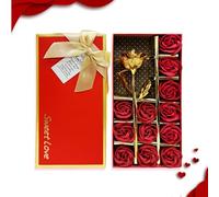 12Pcs Préservé Rose Parfumée Savon de Bain, Cadeau Femme, Convient Pour La Saint-Valentin, Un Anniversaire, Une Fête de La Femme, Convient Pour se Laver les Mains, se Baigner et Se Détendre
