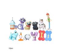 12Pcs Puppy Dog Pals Rolly Hissy Cartoon Figures Toys Set Minifigures Collectible Model Figurines Decoration Gift