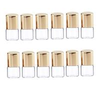 12pcs roule sur des bouteilles, 1 ml de bouteilles de rouleaux d'huile en verre transparent rechargeables portables pour les huiles essentielles cosmétiques parfum, uniquement en bouteille.