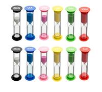 12pcs Sabliers Colorés Minuterie (30s-10min) - Lot Multicolore pour Cuisine, Bureau, Enfants & Jeux