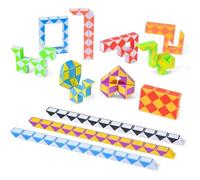 12pcs Serpent Magique 24 Blocs - Twist Puzzle Enfant - Mini Magic Snake Cube - Cadeau Anniversaire Enfant