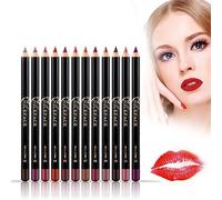12pcs/Set crayon à lèvres mate crayons, imperméable à lèvres longue durée crayon lèvres stylo maquillage cosmétique