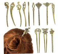 12pcs / set Sticks de cheveux chinois, 12 styles