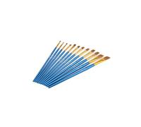 12pcs / set stylo gouache nylon cheveux aquarelle peinture pinceau fournitures d'art (pointe oblique)