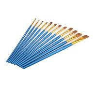 12pcs / set stylo gouache nylon cheveux aquarelle peinture pinceau fournitures d'art (pointe oblique) G
