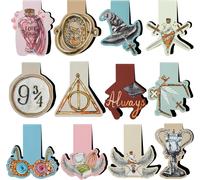 12pcs Signets Magnétiques, Thème Magique Marque-Pages Magnétiques, Magnétiques Marqueurs De Page, Marque Page Enfant Pour Bricolage Décoratif Papeterie Artisanat École Cadeau