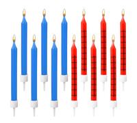 12pcs Spider Candles, Bougies d'Anniversaire en Toile d'Araignée Bougie pour Décoration de Gâteau pour Sur le Thème de l'Araignée Fête d'Anniversaire Décoration de Fête (Rouge, Bleu)