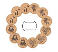 12pcs Styles Vintage Couctes Ronds Absorbant Absorbant Table Voleurs Protégeurs Cuisine Pubs Decors