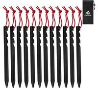 12pcs Tent Pegs,18CM Aluminum Alloy Ground Fixing Pegs Anchor Pegs with J Hooks,Portable with Hooks,for Garden,Camping,Fishing and Tents.[A53]