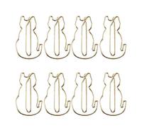 HEEPDD 12pcs Trombones, Trombones en Forme de Chat en Acier Inoxydable, marquage de Document de marquage, Organisation, Clip de Papeterie d'école de bureauTrombonnes, Pinces & Anneaux