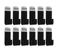 12Pcs Vinyl Record Wall Mount Acrylic Shelf Display(Black) | 12 pack wall mounts, transparent acrylic, vertical display, easy personalize, living room decor
