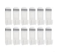 12Pcs Vinyl Record Wall Mount Acrylic Shelf Display(Transparent) | 12 pack wall mounts, transparent acrylic, vertical display, easy personalize, living room decor