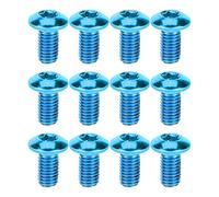 12PCS Vis Boulon T25 Vis de Frein à Disque en Acier pour VéLo pour Le VéLo de Montagne(Bleu)
