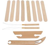 12pcs Weaving Shuttle Kit pour métiers à tisser bois de hêtre Shuttles Tool Set Enfants Adultes Débutants Handcraft